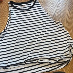 Striped Black and White Tank Top